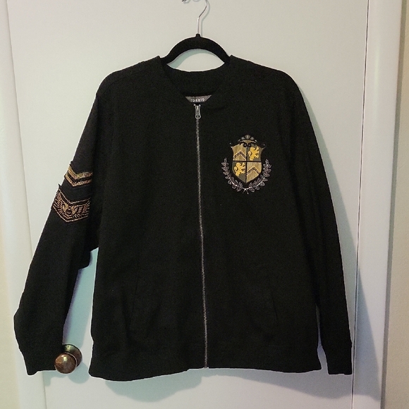 Torrid Black Stretch Twill Bomber Jacket - Picture 2 of 14